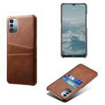 For Nokia G21 Calf Texture Card Slots PC+PU Leather Phone Case(Brown)
