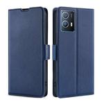For vivo iQOO U5 5G Ultra-thin Voltage Side Buckle Horizontal Flip Leather Phone Case(Blue)