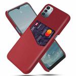 For Nokia G21 Cloth Texture Card Slot PC+PU Leather Phone Case(Red)
