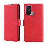 For OPPO Reno5 A Ultra-thin Voltage Side Buckle  Horizontal Flip Leather Phone Case(Red)