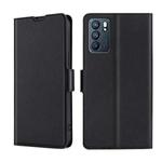 For OPPO Reno6 Ultra-thin Voltage Side Buckle  Horizontal Flip Leather Phone Case(Black)