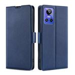 For OPPO Realme GT Neo3 Ultra-thin Voltage Side Buckle  Horizontal Flip Leather Phone Case(Blue)