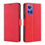 For OPPO Realme GT Neo3 Ultra-thin Voltage Side Buckle  Horizontal Flip Leather Phone Case(Red)