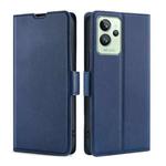 For OPPO Realme GT2 Pro Ultra-thin Voltage Side Buckle  Horizontal Flip Leather Phone Case(Blue)