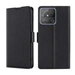 For OPPO Realme Narzo 50A Ultra-thin Voltage Side Buckle  Horizontal Flip Leather Phone Case(Black)