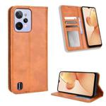 For OPPO Realme C31 Magnetic Buckle Retro Texture Leather Phone Case(Brown)
