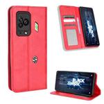 For Xiaomi Black Shark 5 Pro Magnetic Buckle Retro Texture Leather Phone Case(Red)