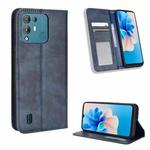 For Blackview A55 Pro Magnetic Buckle Retro Texture Leather Phone Case(Blue)