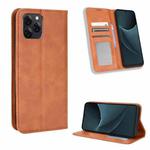 For Blackview A95 Magnetic Buckle Retro Texture Leather Phone Case(Brown)