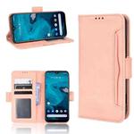 For Kyocera Android One S9 Skin Feel Calf Texture Card Slots Leather Phone Case(Pink)