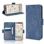 For Sharp Simple Sumaho 6 Skin Feel Calf Texture Card Slots Leather Phone Case(Blue)