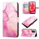 For Motorola Moto G 5G 2022 PT003 Marble Pattern Flip Leather Phone Case(Pink Purple Gold LS001)