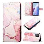 For OPPO Reno7 4G/F21 Pro PT003 Marble Pattern Flip Leather Phone Case(Rose Gold LS005)