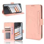 For OPPO Realme GT Neo3 Skin Feel Calf Texture Card Slots Leather Phone Case(Pink)