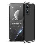 For OPPO Reno7 Global GKK Three Stage Splicing Full Coverage PC Case(Black Silver)