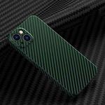 Carbon Fiber Texture Phone Case For iPhone 13(Green)