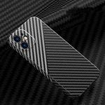 Carbon Fiber Texture Phone Case For iPhone 12(Black Silver)