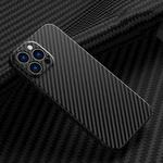 Carbon Fiber Texture Phone Case For iPhone 12 Pro Max(Black)