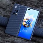 For Huawei Mate X2 Carbon Fiber Texture Phone Case(Blue)