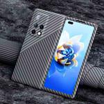 For Huawei Mate X2 Carbon Fiber Texture Phone Case(Black Silver)