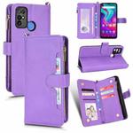 For Doogee X96 Pro Litchi Texture Zipper Leather Phone Case(Purple)