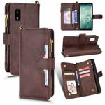 For Sharp Aquos Wish Litchi Texture Zipper Leather Phone Case(Brown)