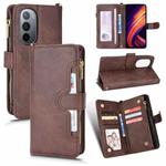 For Motorola Edge X30 / Edge 30 Pro /Edge+ 2020 Litchi Texture Zipper Leather Phone Case(Brown)