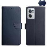For OnePlus Nord CE 2 5G Genuine Leather Fingerprint-proof Horizontal Flip Phone Case(Blue)