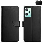 For OnePlus Nord CE 2 Lite 5G Genuine Leather Fingerprint-proof Horizontal Flip Phone Case(Black)