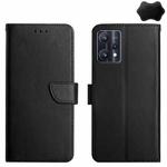 For OPPO Realme 9 Pro+ Genuine Leather Fingerprint-proof Horizontal Flip Phone Case(Black)