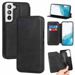 For Samsung Galaxy S22 5G Knight Magnetic Suction Leather Phone Case(Black)
