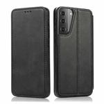 For Samsung Galaxy S21 5G Knight Magnetic Suction Leather Phone Case(Black)