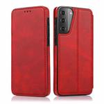 For Samsung Galaxy S21+ 5G Knight Magnetic Suction Leather Phone Case(Red)