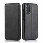 For Samsung Galaxy S20 Knight Magnetic Suction Leather Phone Case(Black)