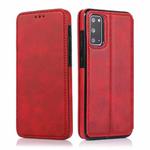 For Samsung Galaxy S20 Knight Magnetic Suction Leather Phone Case(Red)