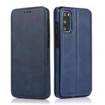For Samsung Galaxy S20 Knight Magnetic Suction Leather Phone Case(Blue)