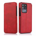 For Samsung Galaxy S20 Ultra Knight Magnetic Suction Leather Phone Case(Red)