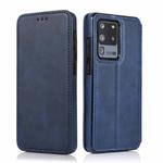 For Samsung Galaxy S20 Ultra Knight Magnetic Suction Leather Phone Case(Blue)