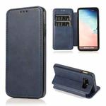 For Samsung Galaxy S10e Knight Magnetic Suction Leather Phone Case(Blue)