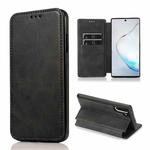 For Samsung Galaxy Note10 Knight Magnetic Suction Leather Phone Case(Black)