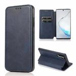For Samsung Galaxy Note10 Knight Magnetic Suction Leather Phone Case(Blue)