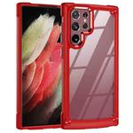 For Samsung Galaxy S22 Ultra 5G TPU + PC Lens Protection Phone Case(Red)