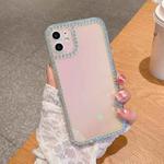 For iPhone 11 Color Plated Crystal Diamond Phone Case (Gradient Pink)