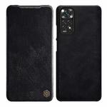For Xiaomi Redmi Note 11S NILLKIN QIN Series Crazy Horse Texture Leather Case(Black)