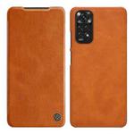 For Xiaomi Redmi Note 11S NILLKIN QIN Series Crazy Horse Texture Leather Case(Brown)