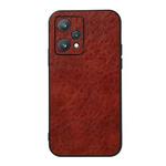 For OPPO Realme 9 Pro Accurate Hole Crazy Horse Texture PU Phone Case(Coffee)
