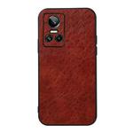 For OPPO Realme GT Neo 3 Accurate Hole Crazy Horse Texture PU Phone Case(Coffee)