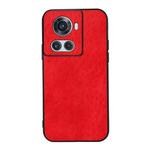 For OnePlus Ace Accurate Hole Crazy Horse Texture PU Phone Case(Red)