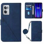 For OnePlus Nord CE 2 5G Crossbody 3D Embossed Flip Leather Phone Case(Blue)