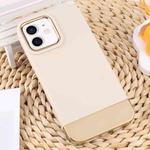 For iPhone 11 TPU + Electroplated PC Phone Case (Beige)